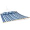 Sunnydaze   Large Quilted Hammock with Spreader Bar and Pillow - Misty Beach